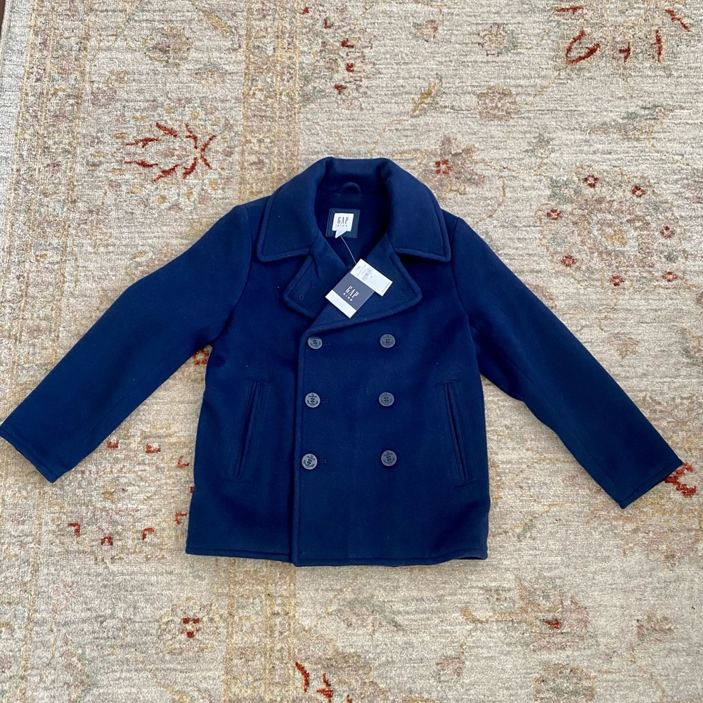 NWT Gapkids Blue Wool Peacoat size M